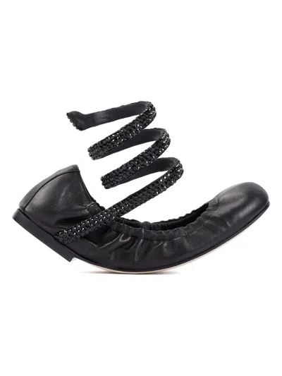 RENÉ CAOVILLA WOMEN'S RENE CAOVILLA LAMB LEATHER BALLERINAS
