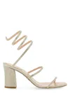 René Caovilla Rene Caovilla Sandal With Rhinestones In Gold