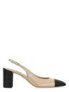 René Caovilla Rene Caovilla Women Sling Back With Rhinestones In Beige