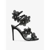 René Caovilla 105mm Floriane Sandals In Black