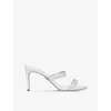 René Caovilla Embellished Chandelier Mules 80 In White
