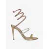 René Caovilla Womens Rene Caovilla Cleo 105 Leather Heeled Sandals In Gold Comb