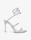 René Caovilla Womens Rene Caovilla Cleo Crystal-embellished Leather Heeled Sandals In Silver