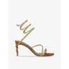 René Caovilla Rene Caovilla Womens Other Cleo Crystal-embellished Suede Heeled Sandals In Brown/oth