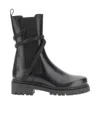 René Caovilla Cleo Combat Biker Boot In Black