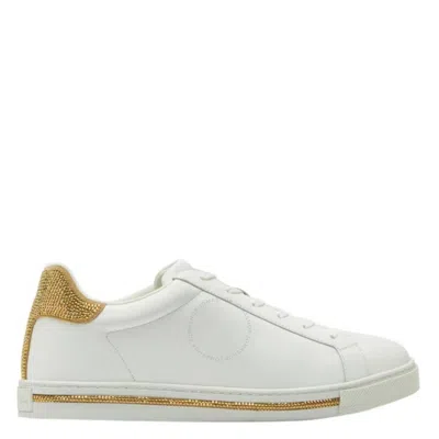 René Caovilla Rene Caovilla Xtra Crystal Low-top Sneakers In White/silver Tone