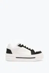 René Caovilla Xtra White-black Sneaker With Crystals 50