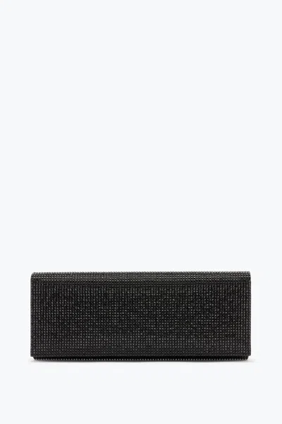 René Caovilla Zafira Black Clutch With All-over Crystals