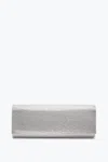 René Caovilla Zafira Silver Clutch With All-over Crystals