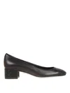 René Caovilla Embellished Closed Toe Block Heel Pumps In Marrón