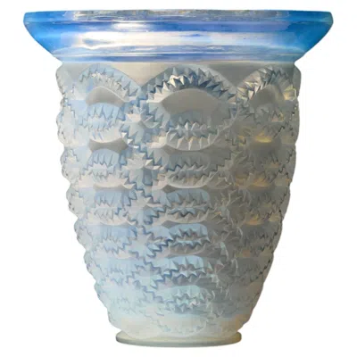 Pre-owned René Lalique Guirlandes Opalescent Vase Bowl In Transparent