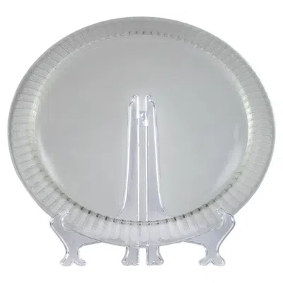 Pre-owned René Lalique "jaffa" Service Platter — French Art Déco, 1930s In Gray