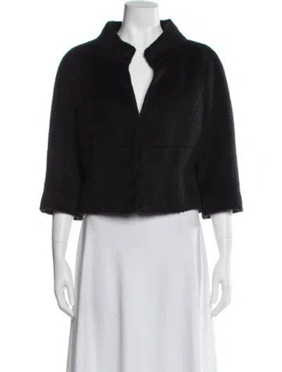 Pre-owned Rene Lezard Alpaca Jacket In Black