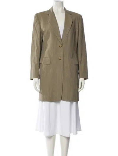 Pre-owned Rene Lezard Angora Blazer In Green