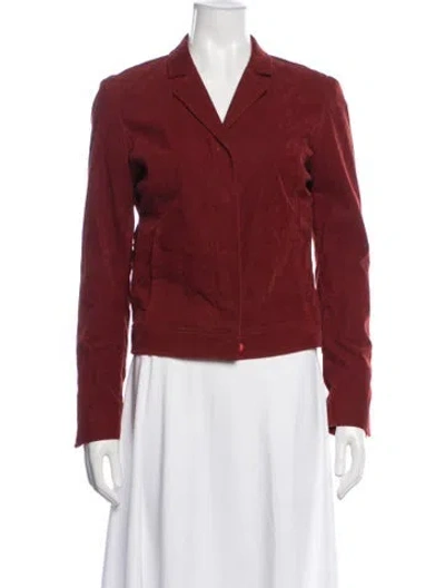 Pre-owned Rene Lezard Blazer In Burgundy