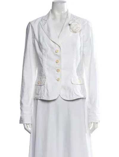 Pre-owned Rene Lezard Blazer In White