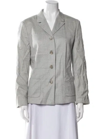 Pre-owned Rene Lezard Cashmere Blazer In Gray