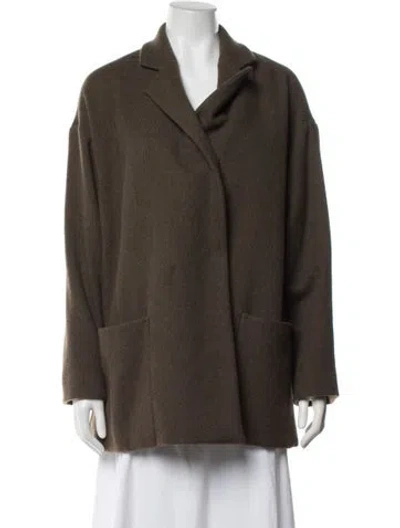 Pre-owned Rene Lezard Cashmere Coat In Brown