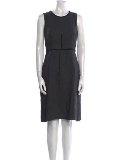 Pre-owned Rene Lezard Crew Neck Knee-length Dress In Blue