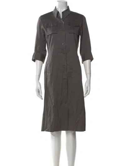 Pre-owned Rene Lezard Knee-length Dress In Gray