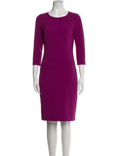 Pre-owned Rene Lezard Lace Knee-length Dress In Purple