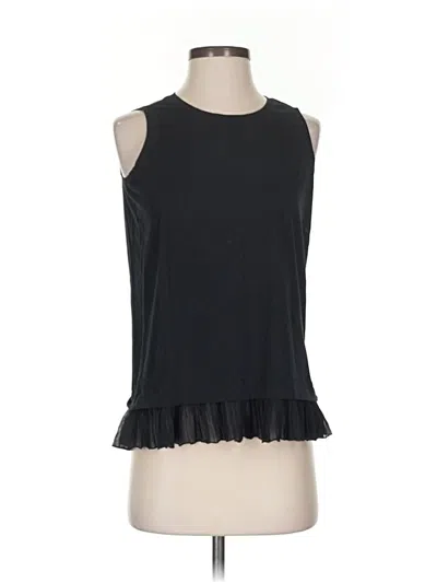 Pre-owned Rene Lezard Sleeveless Top Black Halter Neckline Tops
