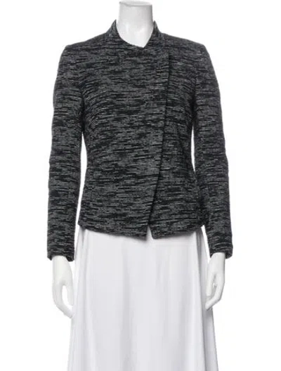Pre-owned Rene Lezard Striped Blazer In Black