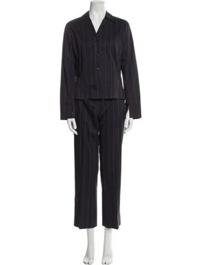 Pre-owned Rene Lezard Striped Pantsuit In Blue