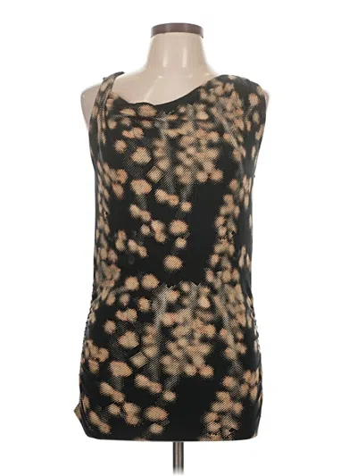 Pre-owned Rene Lezard Tank Top Brown Strapless Neckline Tops