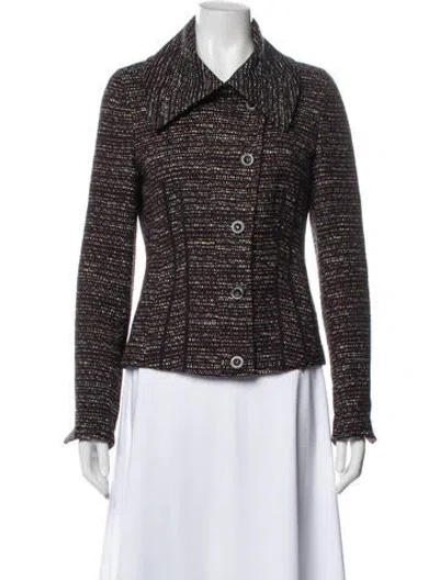 Pre-owned Rene Lezard Tweed Pattern Evening Jacket In Multi