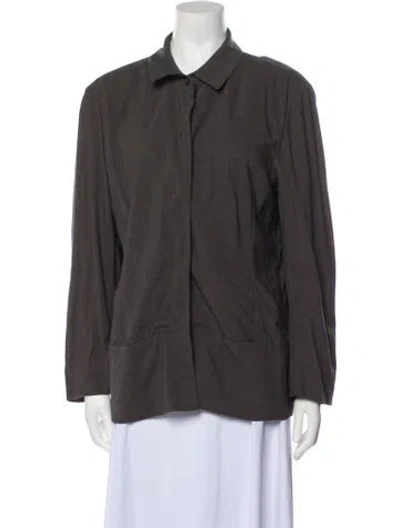 Pre-owned Rene Lezard Virgin Wool Jacket In Gray