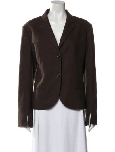 Pre-owned Rene Lezard Wool Blazer In Brown
