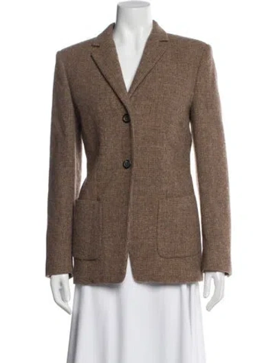 Pre-owned Rene Lezard Wool Blazer In Brown