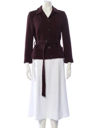 Pre-owned Rene Lezard Wool Evening Jacket In Burgundy