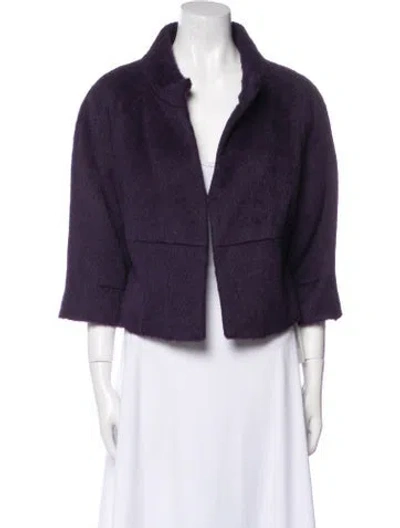 Pre-owned Rene Lezard Wool Jacket W/ Tags In Purple