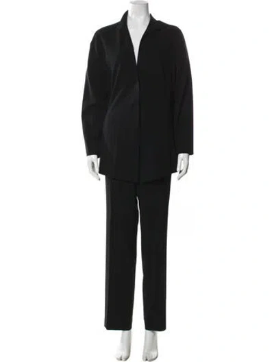 Pre-owned Rene Lezard Wool Pant Set In Black