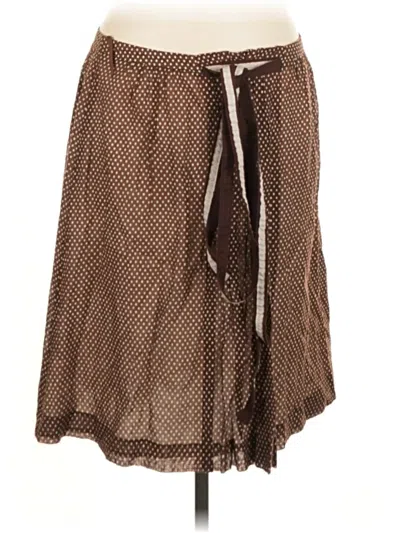 Pre-owned Rene Lezard Wool Skirt In Brown