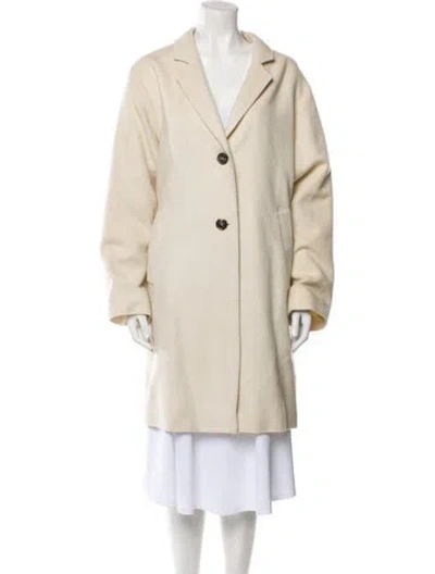 Pre-owned Rene Lezard Wool Trench Coat In Neutral
