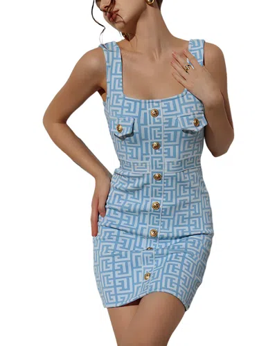 Rene Lion Dress In Blue