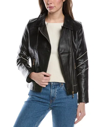 Rene Lion Moto Jacket In Black
