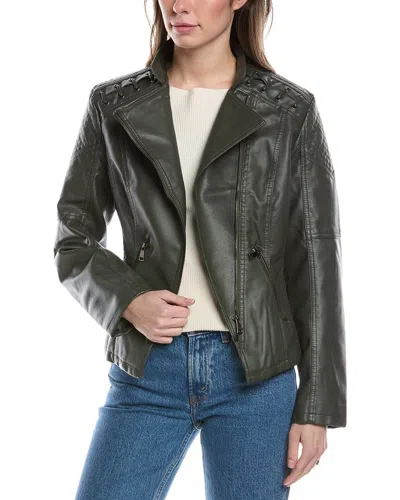 Rene Lion Moto Jacket In Black
