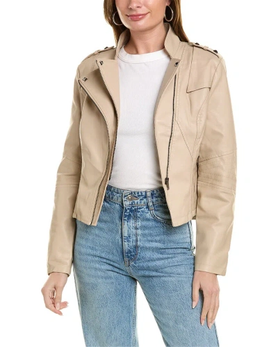Rene Lion Moto Jacket In White