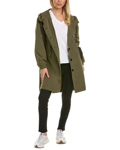 Rene Lion Trench Wind Jacket In Green