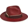 René Mantilla, New York Espresso Toquila Palm Straw Fedora Hat In Espresso