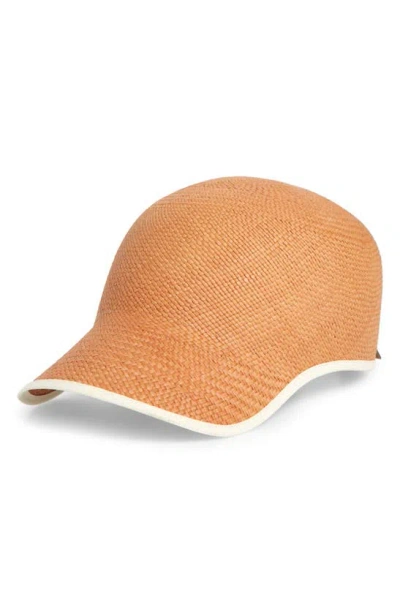 René Mantilla, New York Straw Baseball Cap In Caramel