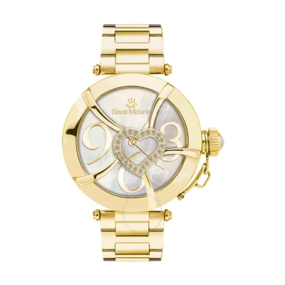 Rene Mouris Coeur D'amour Mother Of Pearl Dial Ladies Watch 50102rm4 In Gold