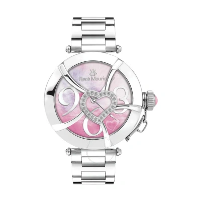Rene Mouris Coeur D'amour Pink Mother Of Pearl Dial Ladies Watch 50102rm2 In Metallic