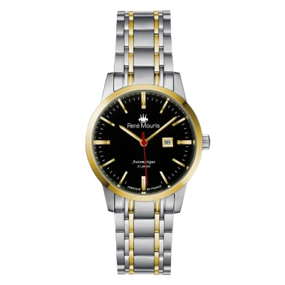 Rene Mouris Noblesse Automatic Black Dial Ladies Watch 10108rm2 In Two Tone  / Black / Gold Tone / Yellow