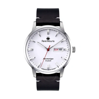 Rene Mouris Noblesse Automatic White Dial Men's Watch 10105rm1 In Black / White