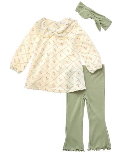 Rene Rofe Kids' 3pc Tunic & Legging Set In Beige